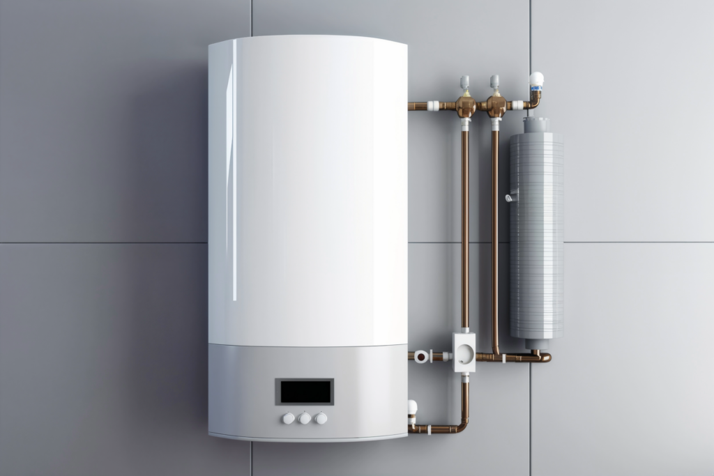 A tankless water heater.